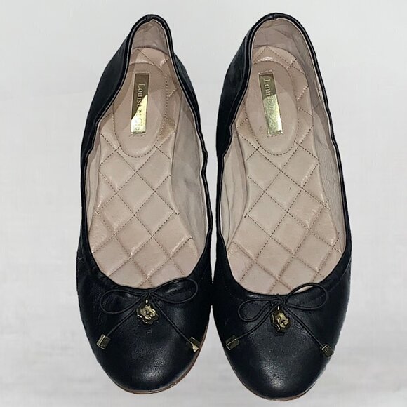 Louise et cie Ferraria Round Toe w/Bow ballet flats Black Size 8 - Picture 2 of 14